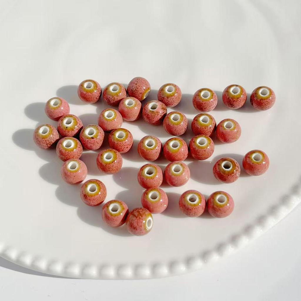 Colorful Jingdezhen Flambe Glaze Ceramic Beads for DIY Bracelets and Hand Strings