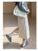 H253 Retro European Cotton Velvet A-line Skirt with Back Slit - Slimming Mid-Length Versatile Women's Skirt