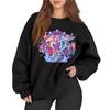 Women's Fashion Long Sleeve Print Round Neck Loose Pullover Sweater Top