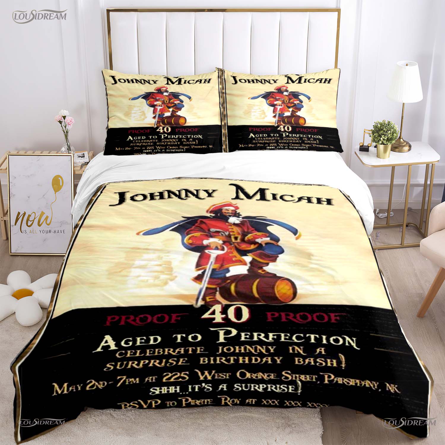 

captain morgan Casal Al Season Soft Duvet Cover Warm Comforter Beding Sets Soft Comfortable Quilt Cover plus Pilowcases Boy Single/Double/Quen/King 100*200cm Single