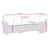 5 Piece Garden Sofa Set with Cushions Beige Poly Rattan