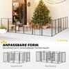 12-Panel Solid Dog Playpen with Doors, for Large Dogs, 100cm Tall, Black