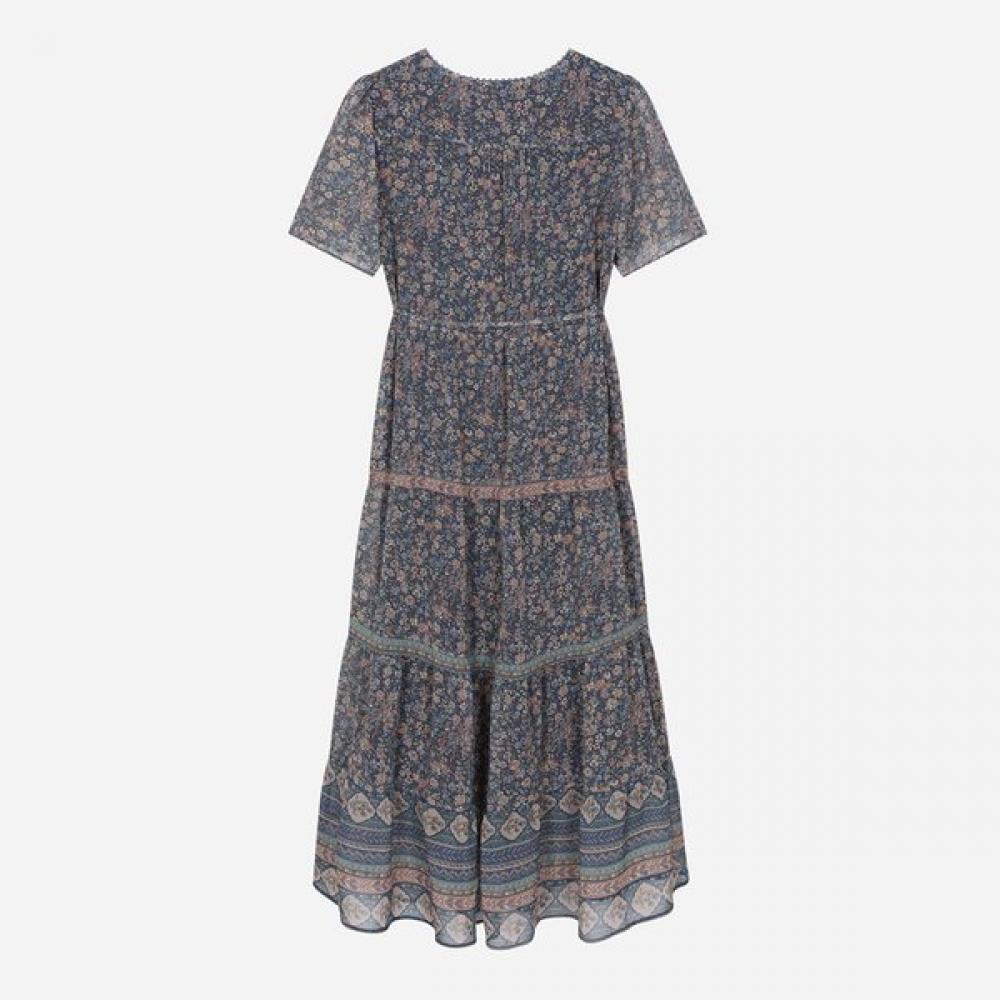 Thursday Island Women Border Mix Square Neck Dress T264mop284w