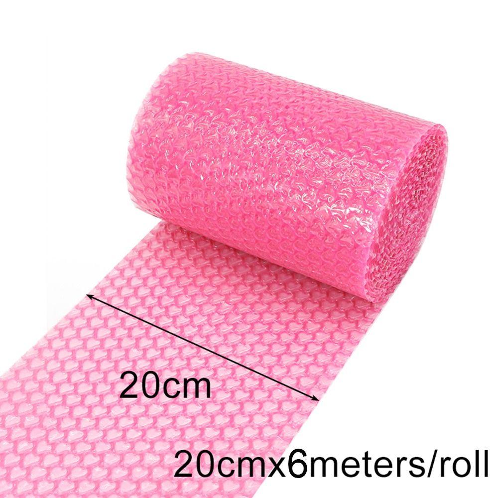 0.2*6M Lovely Thicked Heart Shape Bubble Wrap Shockproof Packaging Buffer Bubble Paper Foam Roll Buffer Packaging Goods Pack
