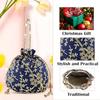 Pack of 3 Potli Bags for Ladies & Girls | Women Shagun Pouches for Festive Seasons | Embroidery Batwa Bag Bridal Purse -Dark Blue