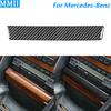 For Mercedes-Benz S-Class W126 1980-1991 Carbon Fiber Central Control Dashboard Panel Decorative Strips Car Accessories Sticker