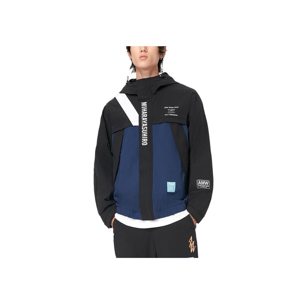 Fila Mihara Yasuhiro Collaboration Series Sports Casual Woven Jacket Men Jackets Black Dark-Blue F11M133702F-BK