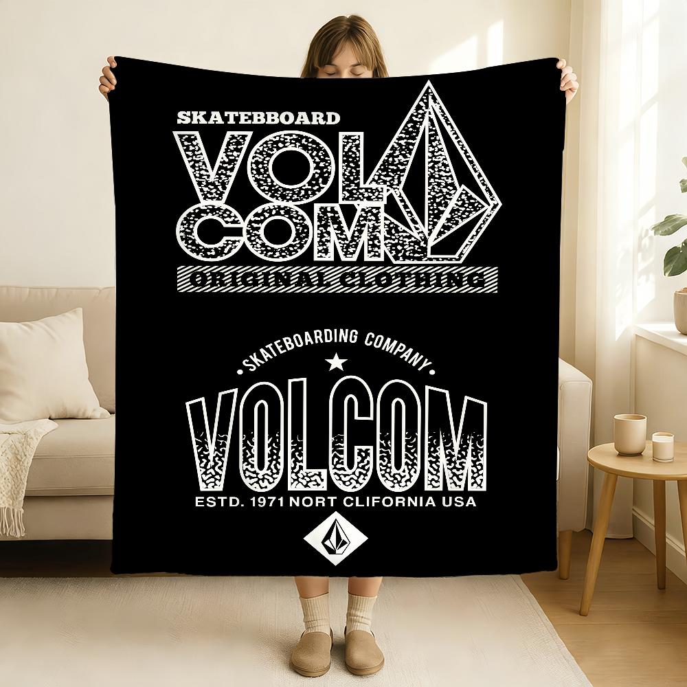 Brand V Volcom logo Blanket Soft and Skin Friendly For Couch Bed Napping Bedspread All Seasons Comforter