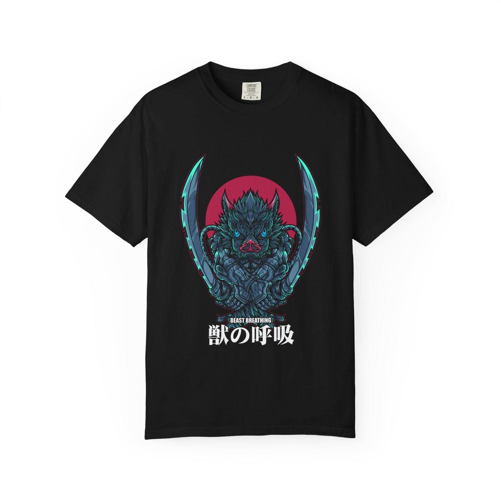 Demon Mask with Swords T-shirt | Japanese Kanji Illustration