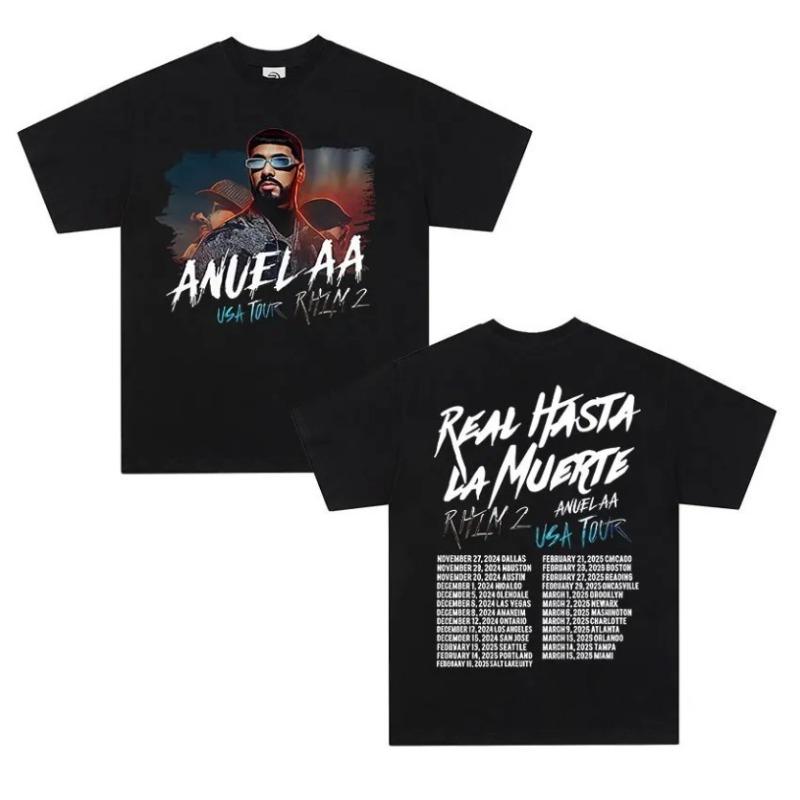 ANUEL AA Suitable for All Seasons New Model Personality Clothes Couples Unisex Oversized T-shirt High Quality Hot Product High-end Luxury