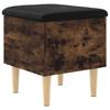 Storage Bench in Smoked Oak Finish 42 x 42 x 46 cm Engineered Wood