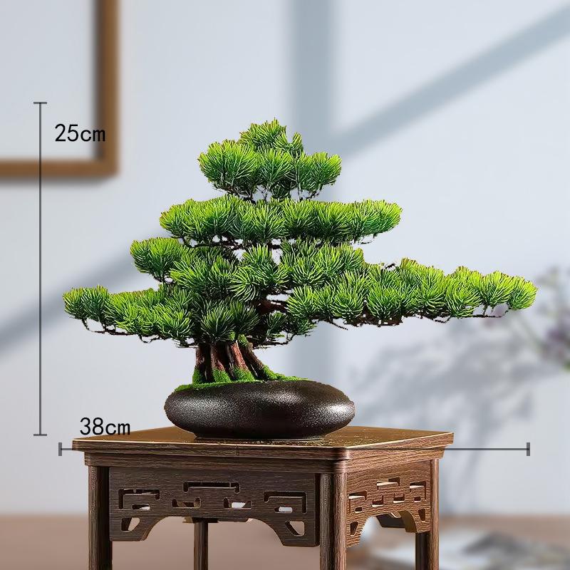 Simulation fake tree bonsai home living room Chinese sand table hotel porch landscaping decoration green plant ornaments