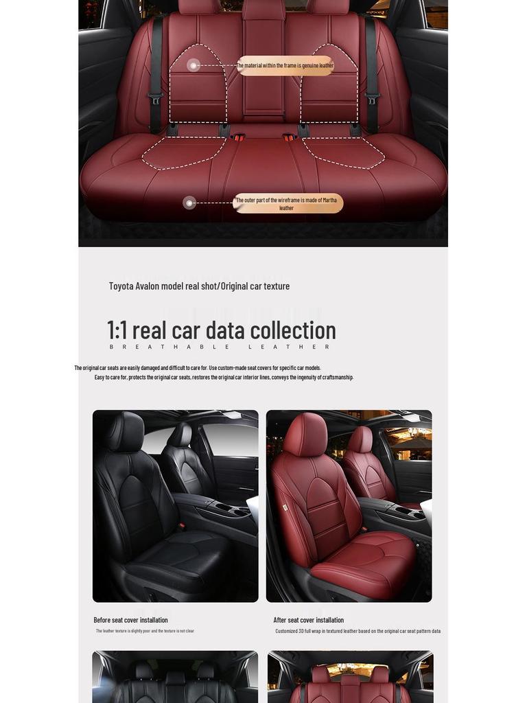 Universal Genuine Leather All-Season Car Seat Cover for Five-Seat Models
