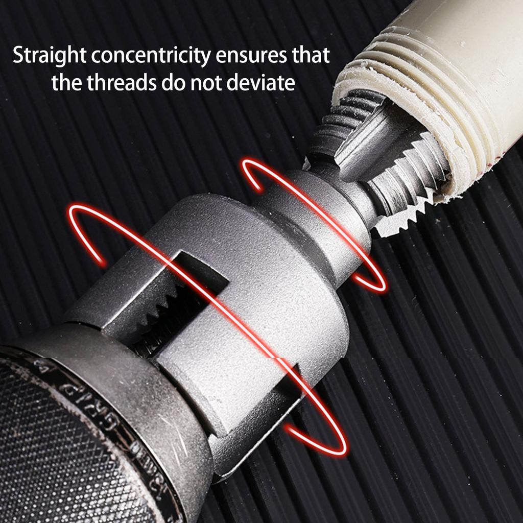 Multiple Size Reusable PVC Pipe Threading Maker Kit For Electric Drill Reusable Plumbing Tool Suitable For Home Repairs