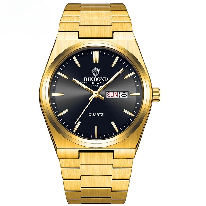 Luxury Watch for Man Elegant Date Week Waterproof Luminous Men Watch Quartz Stainless Steel Sports Men's Watches Reloj