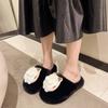 Fashion 2025 NEW Slippers Women's Thick Bottom Cotton Slippers Fashionable All-Weather Fur Slippers Autumn Winter Wear