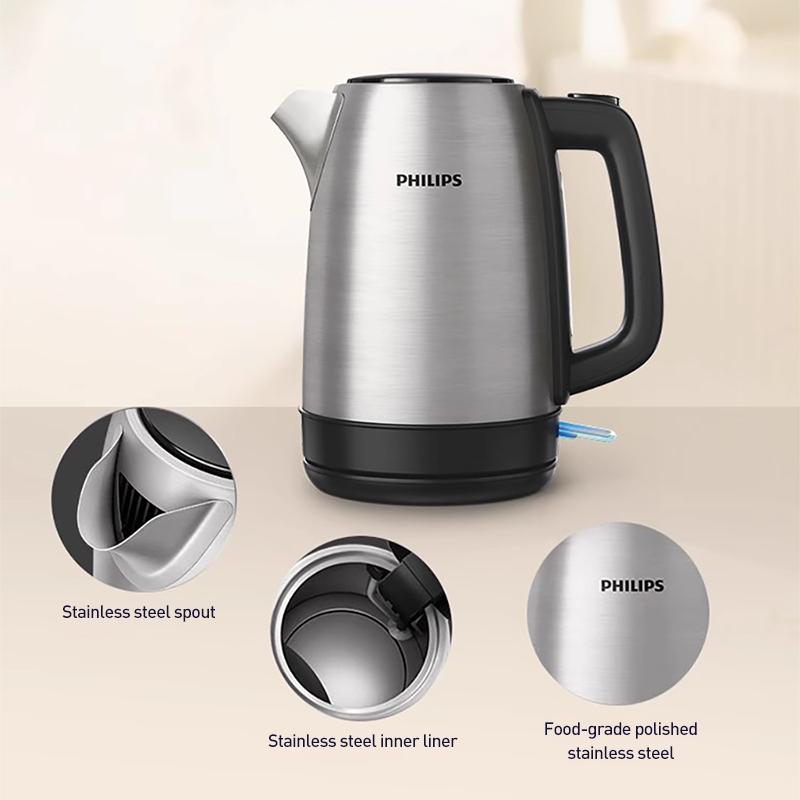 Philips HD9350/90 Electric Kettle 1.7 L Capacity Comes with a Compatible Country Plug 1850 W