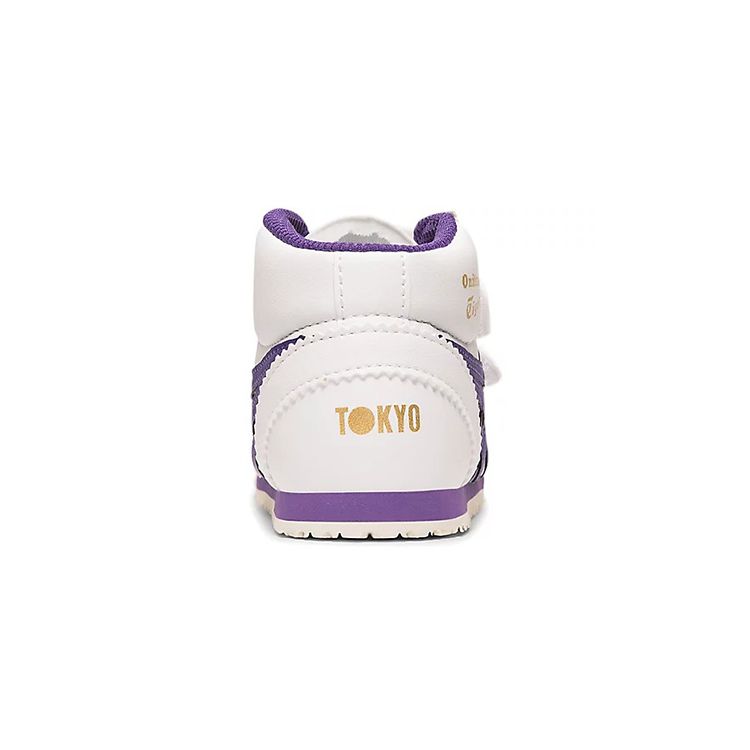 ONITSUKA TIGER Mexico Mid Runner Comfortable Durable Mid-Top Running Shoes Baby Sneaker White Purple 1184A001-102