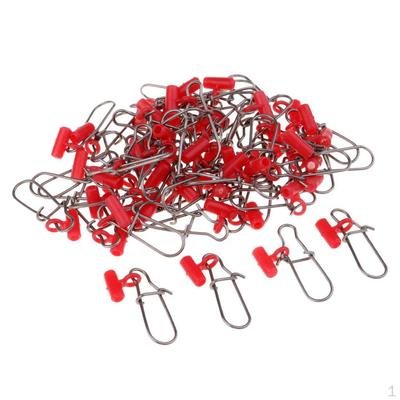 50pcs Sinker Slider Fishing Connectors with Stainless Steel Snap