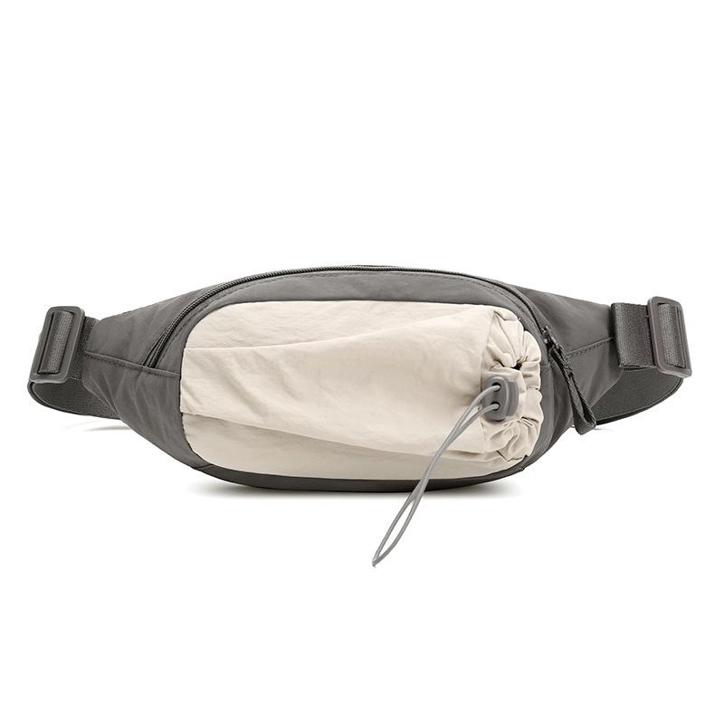 

Outdoor Sports Water Kettle Waist Bag Lightweight Mobile Phone Chest Bag Women s Crossbody Bag темно-сірий