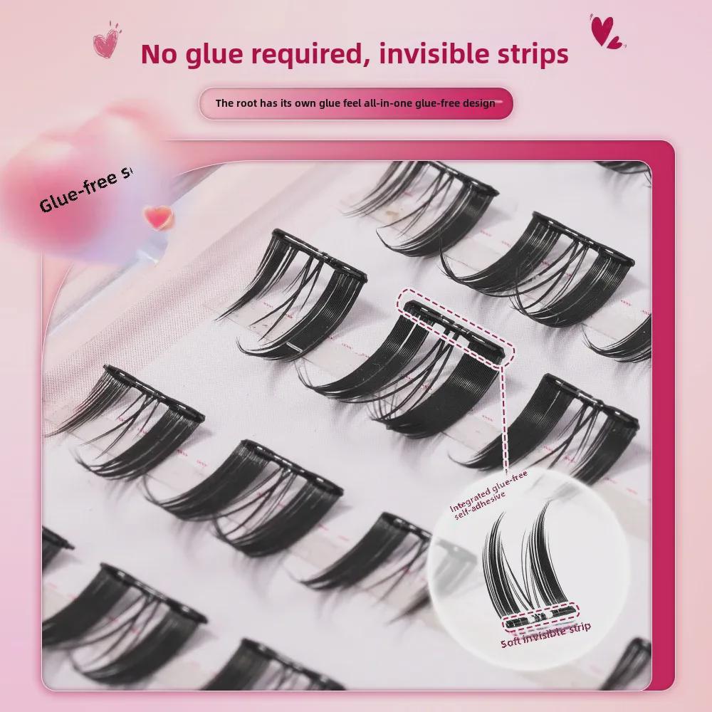 Huiyuan Self-Adhesive Lower False Eyelashes – Cat Elf Style, Glue-Free