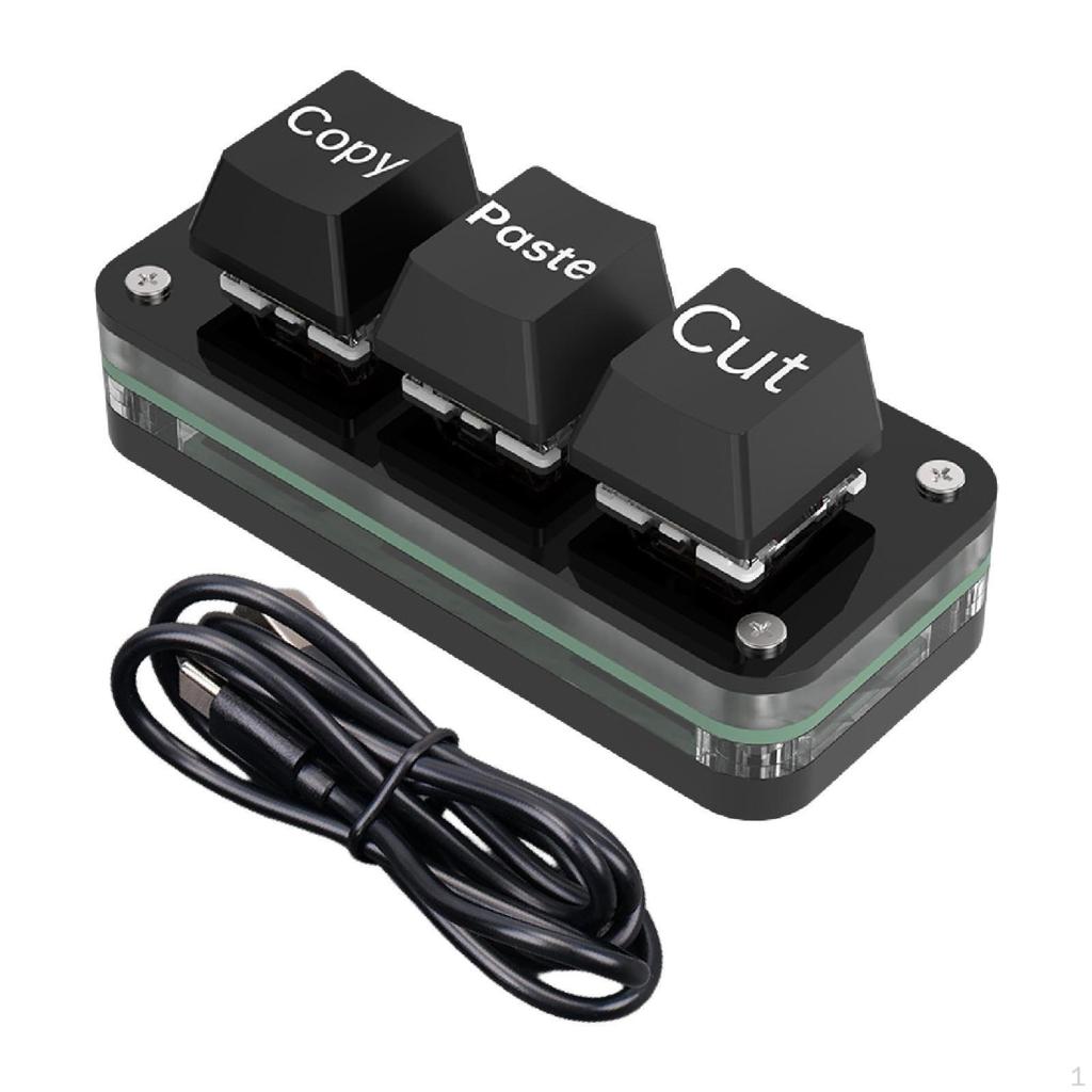 Mini 3 Key Keypad for , Mechanical Keyboard with Compact Design