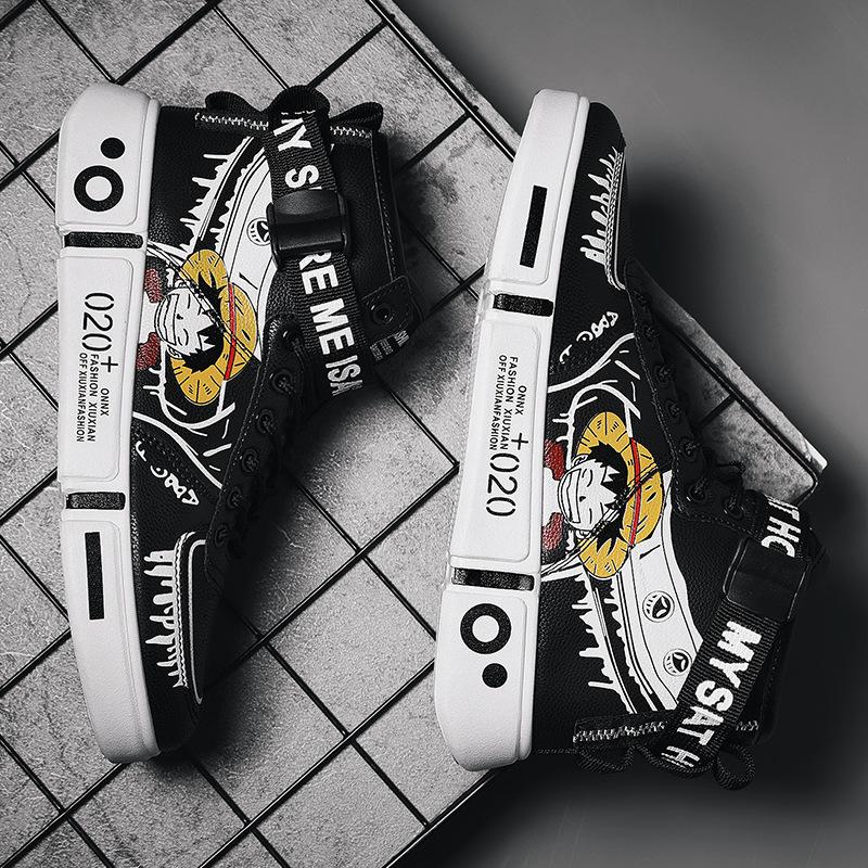 Podzimní a zimní kreslené dětské boty 10 pro střední a starší děti, sportovní a volnočasové boty 12 pro chlapce, vysoké boty na pouliční tanec 15 pro chlapce