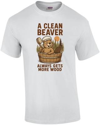 Ein sauberes Biber bekommt immer mehr Holz T-Shirt