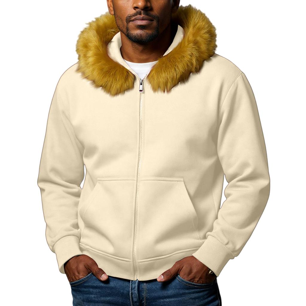 Men's  Keep Warm  Hooded Hood  Collar  Coat
