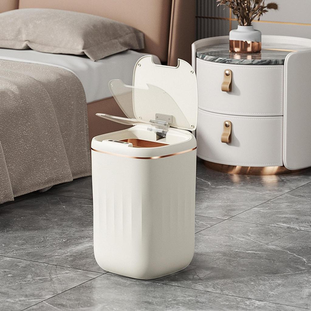 Automatic Garbage Can, Electric Bin with Lid, Bathroom Trash Cans Lids for Kitchen,