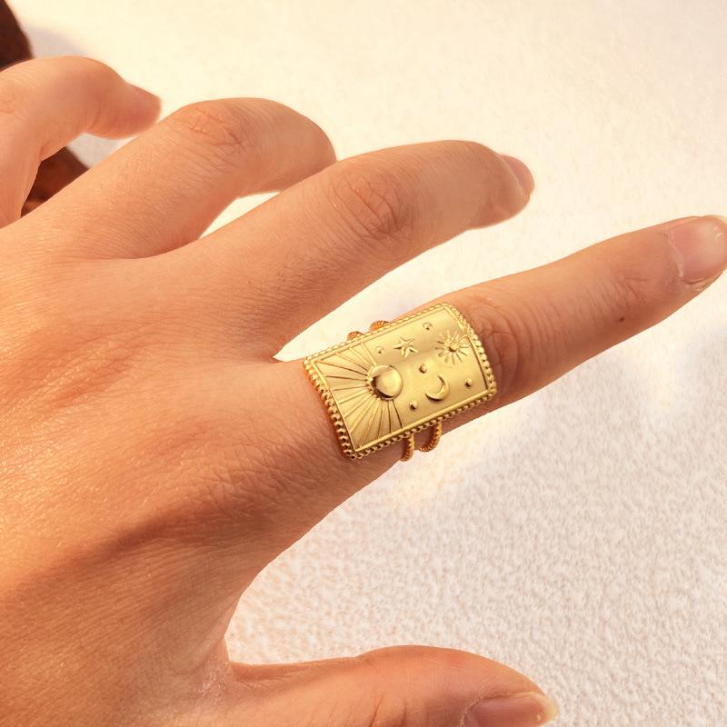 18K Stainless Steel Rings for Women Men Gold Color Never Fade Luxury Classic Rings Wedding Couple Rings Jewelry Free Shipping