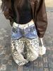 Women's American Retro Leopard Print Wide-Leg Jeans