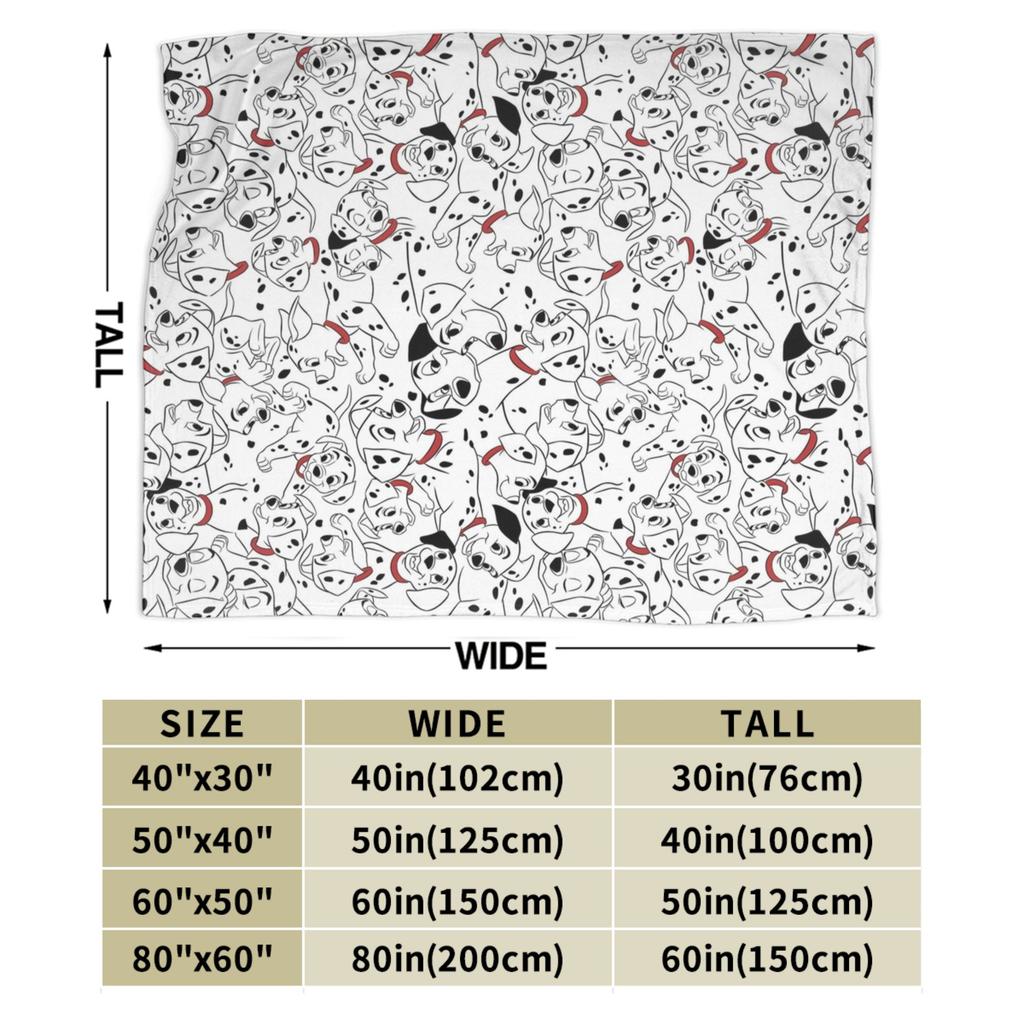 101 Dalmatians Cute DOG Pattern Blanket Anime Wool Vintage Warm Throw Blankets for Home Restaurant  Winter