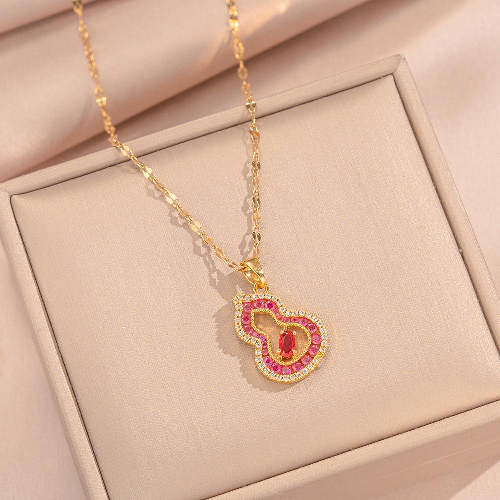 18K Gold Plated Gourd Vintage Sweater Necklace - Elegant & Versatile Chain