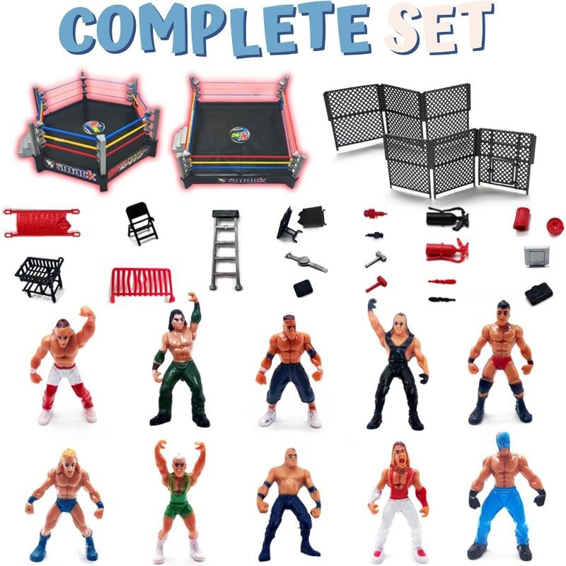 32PCS Wrestling Action Figures for Boys 8-12 Playset, Safe and Durable Toys, Comes with Wrestling Ring, Realistic Action Figures
