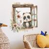 Fun-b54 False Window Panda Children's Room Kindergarten Home Background Landscaping Wall Sticker