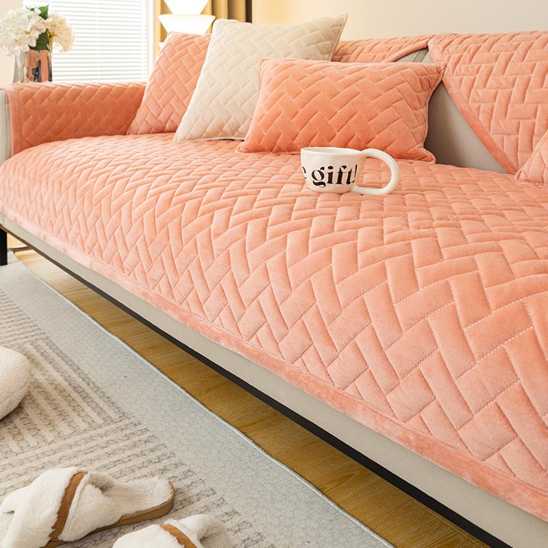 Plush Sofa Cushion Winter Cream Wind Milk Suede Sofa Cover All-Inclusive Full Cover Towel Cover Cloth Non-Slip Seat Cushions