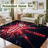 Crystal Velvet Square Rug Custom NameMonaco FC Pattern Non Slip Home Floor Decor Rug
