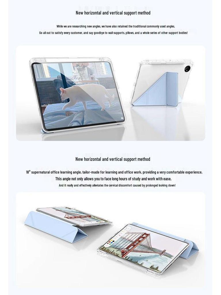 Versatile Honor Tablet 10 Case X9pro 11.5-inch, Y-shaped X8a Acrylic X9a with Pen Slot 12.1