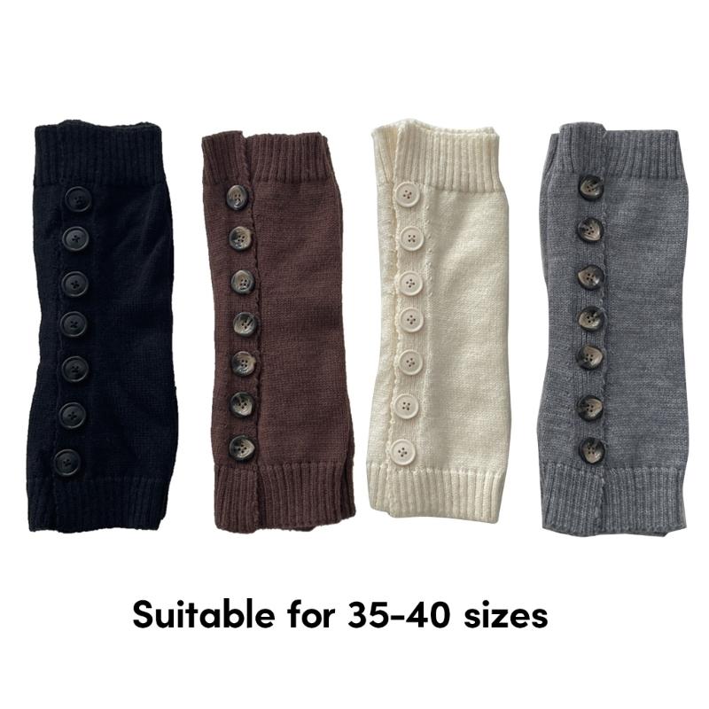 Women Knitted Winter Stocking Leg Warmers Long Socks Boot Cuffs Toppers Legging Pads Knee Brace Pads Knee Warmers Sleeve