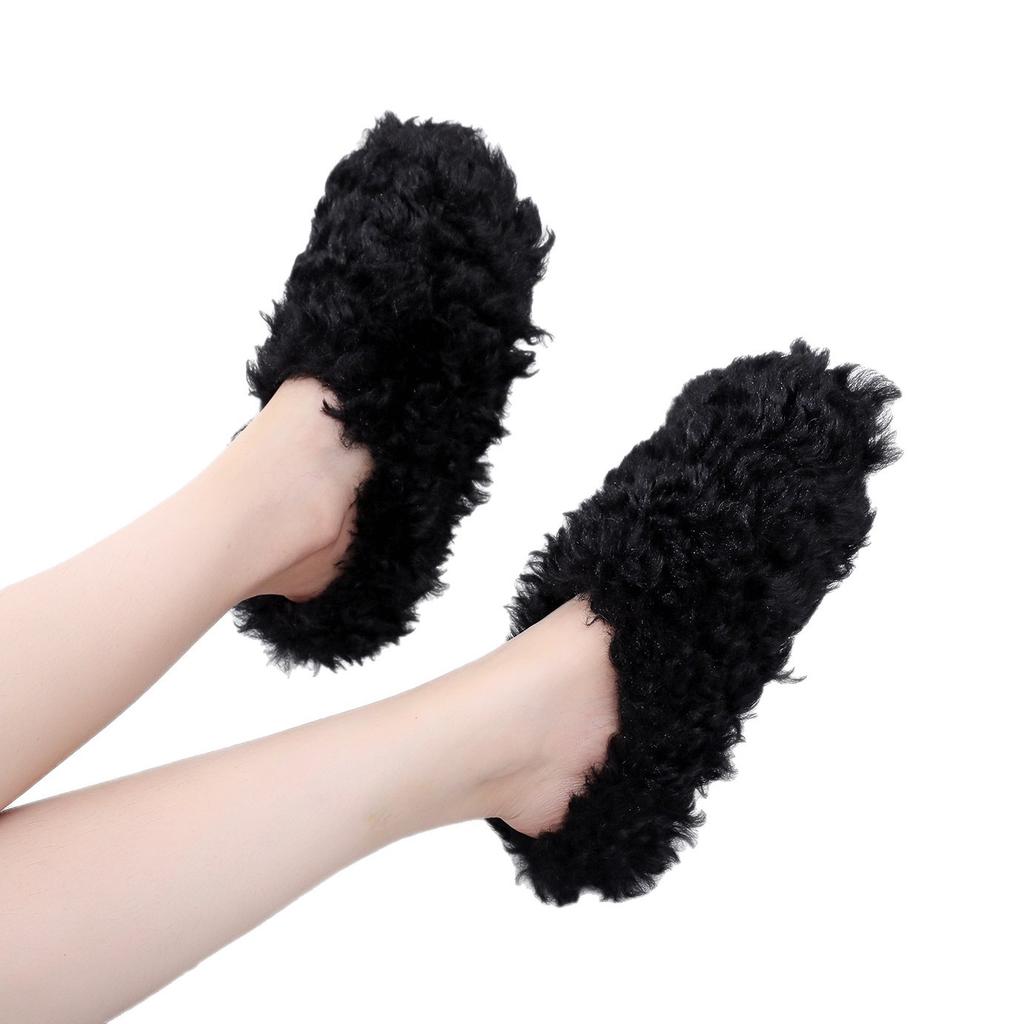Fashion Winter 2025 Fashion Women's Shoes Comfortable Plush Velvet Warm Slippers Home Non-slip Lightweight Soft-soled Indoor slippers