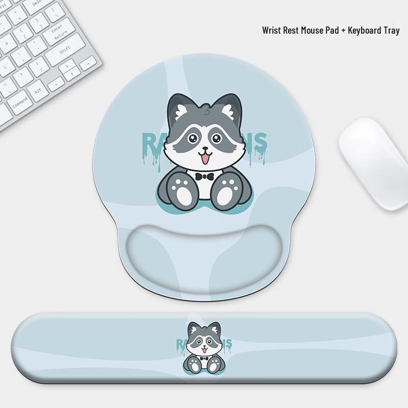 Fumaide Bear Wrist Rest Mouse & Keyboard Pad Set