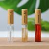 Compact Cosmetic Container Bamboo Lid Lip Gloss Tube Portable Mascara Container  Women