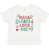 Inktastic Nana And Papa Love Me Baby T-Shirt Childs Floral Clothing Apparel Tees