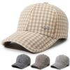 Unisex Plaid Baseball Cap Trendy Warm Casual Outdoor Sun Shade Hat
