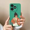 For Tecno Spark Go 2024 Case Cool Girl Cartoons Pattern Liquid Silicone Shell For Tecno Spark Go2024 New Design Prevalent Fundas
