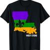 Distressed Mardi Gras Fleur De Lis Nola Strong Louisiana T Shirt