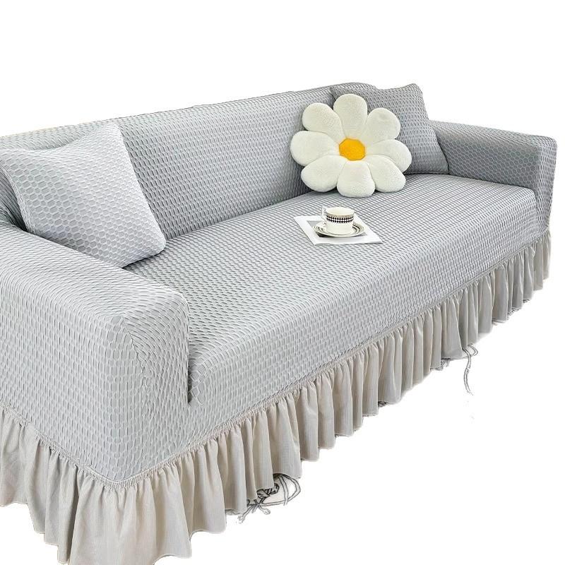 New Elastic Anti Slip Sofa Cover with Ice Silk Universal All In One Summer Skirt Edge Cool Cover Fabric