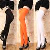 Women Stockings Solid Color Elastic Acrylic Fiber Over Knee Socks Stretch Comfortable Thigh High for Party