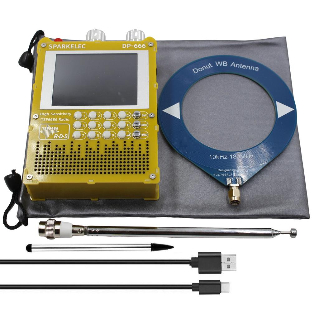 TEF6686 Full Band DP666 Shortwave Radio ESP32 FM/LW/MW/SW High Sensitivity Radio with 2.8 Inch IPS Touch Screen